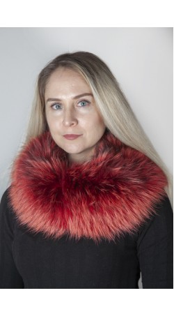 Light red Finnraccoon  fur neck warmer